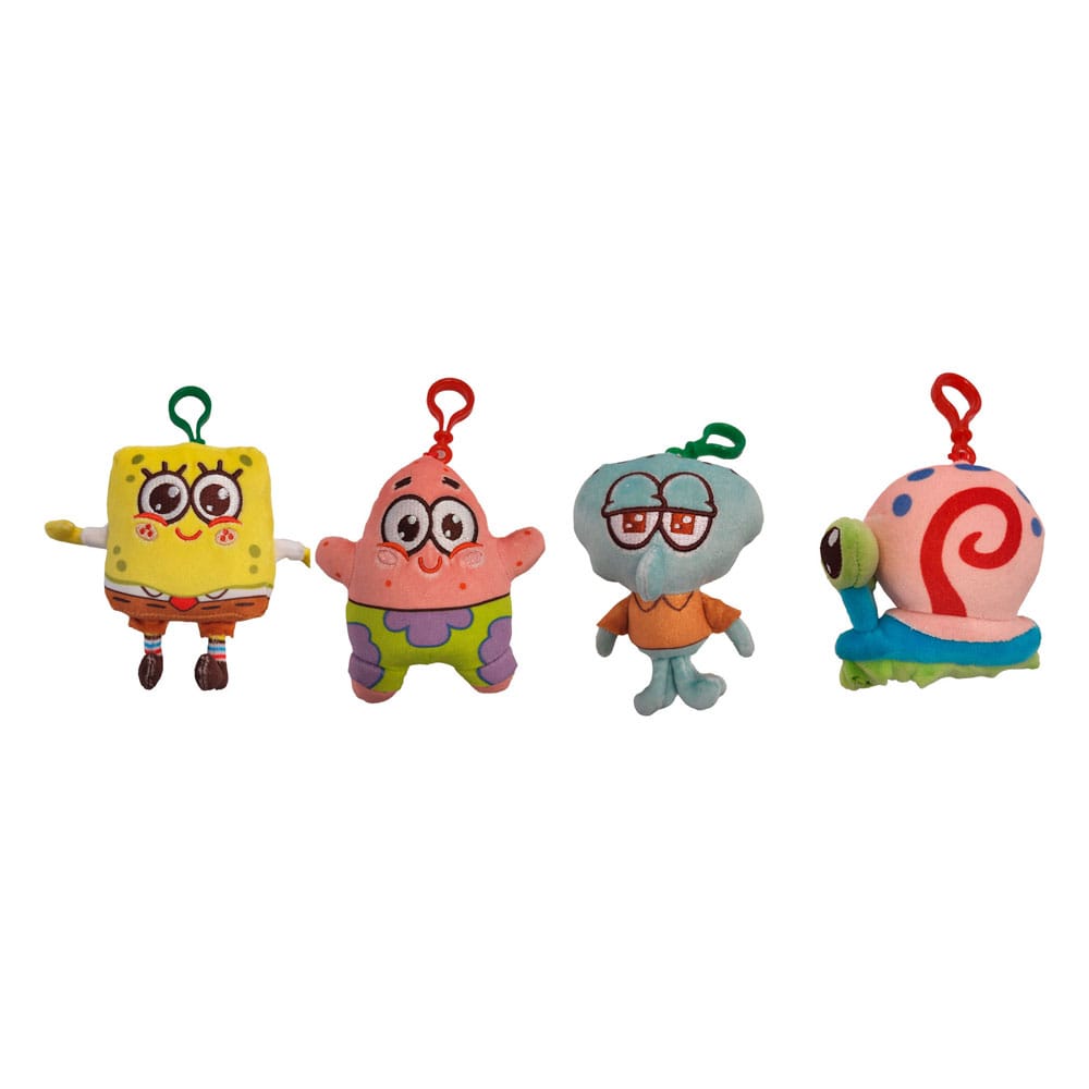SpongeBob Schwammkopf Plüsch-Schlüsselanhänger 10 cm Sortiment (12) - Versand: 7 Tage nach Bestellung