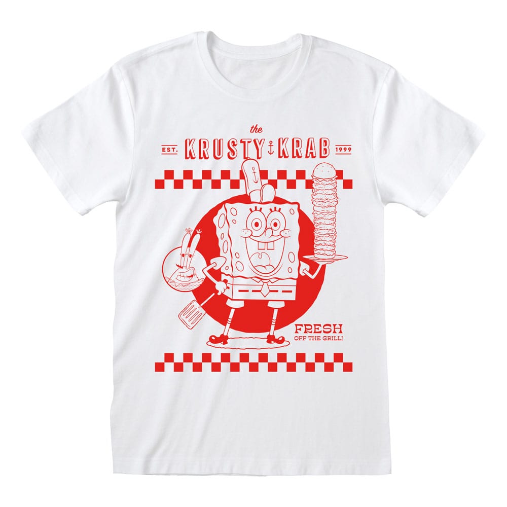 SpongeBob Schwammkopf T-Shirt Krusty Krab White Größe L - Versand: 7 Tage nach Bestellung