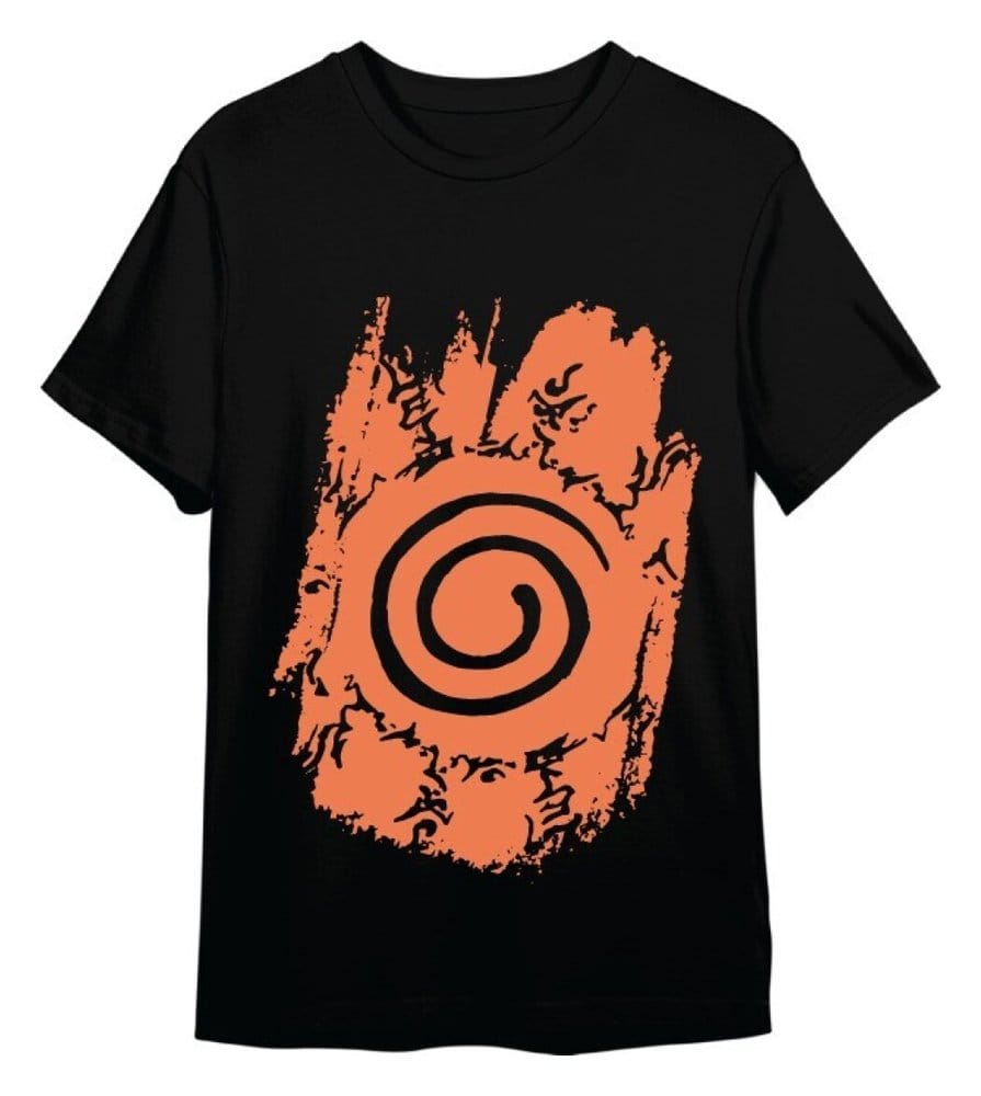 Naruto Shippuden T-Shirt Retro Logo Schwarz Größe M - Versand: 7 Tage nach Bestellung