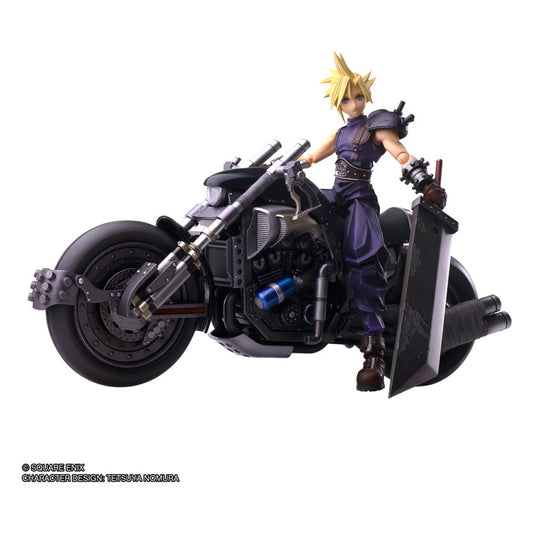 Final Fantasy VII Bring Arts Actionfigur und Fahrzeug Cloud Strife & Hardy-Daytona 15 cm  - Versand: 5-7 Tage nach Bestellung