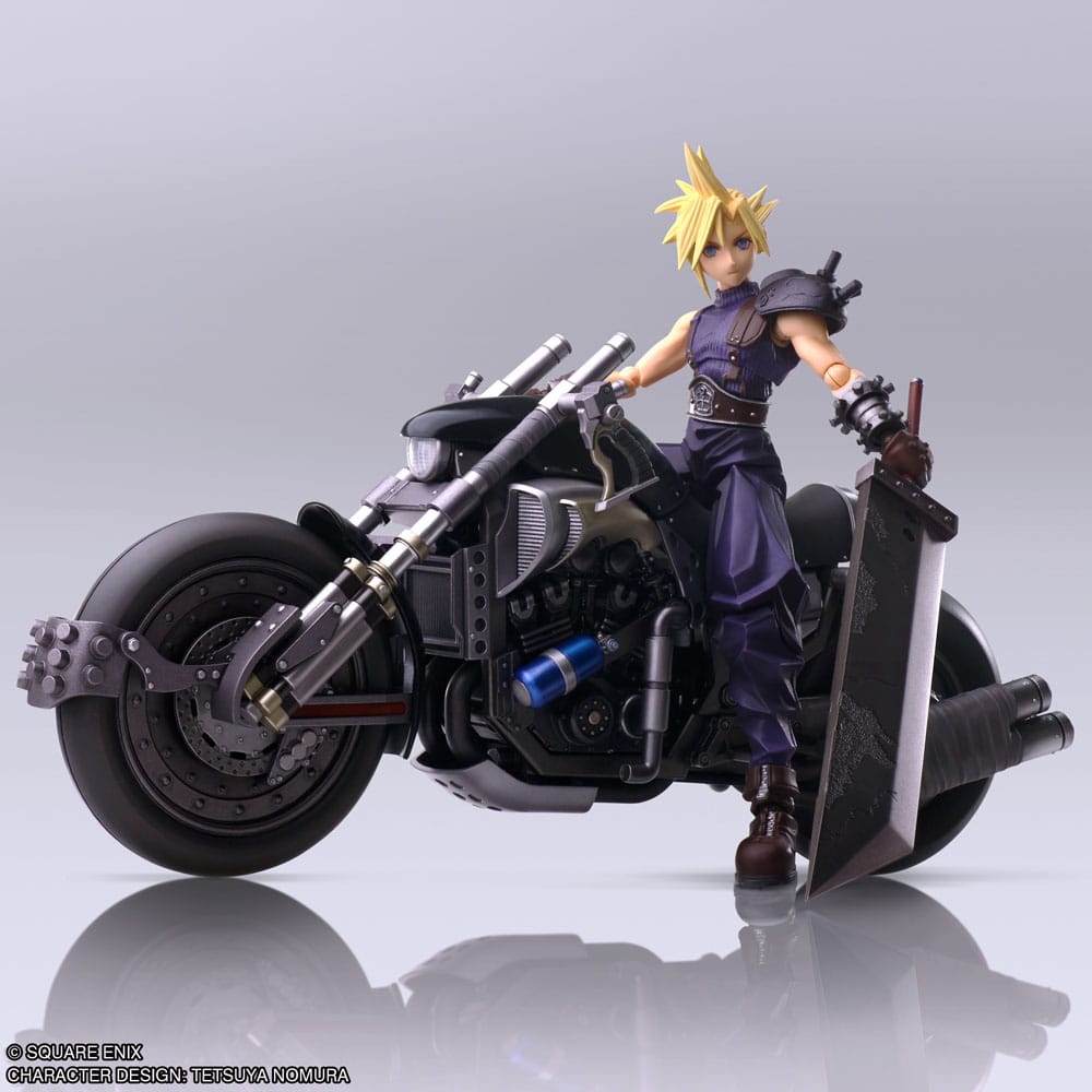 Final Fantasy VII Bring Arts Actionfigur und Fahrzeug Cloud Strife & Hardy-Daytona 15 cm - Preorder - ETA: 16.10.2025