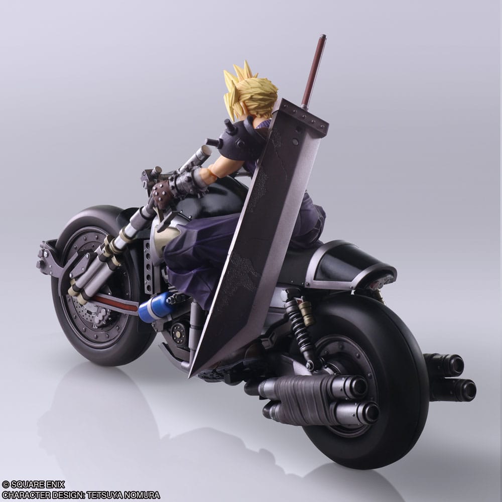 Final Fantasy VII Bring Arts Actionfigur und Fahrzeug Cloud Strife & Hardy-Daytona 15 cm - Preorder - ETA: 16.10.2025