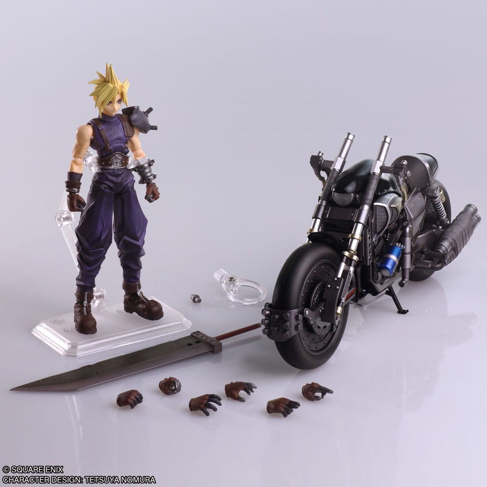 Final Fantasy VII Bring Arts Actionfigur und Fahrzeug Cloud Strife & Hardy-Daytona 15 cm - Preorder - ETA: 16.10.2025