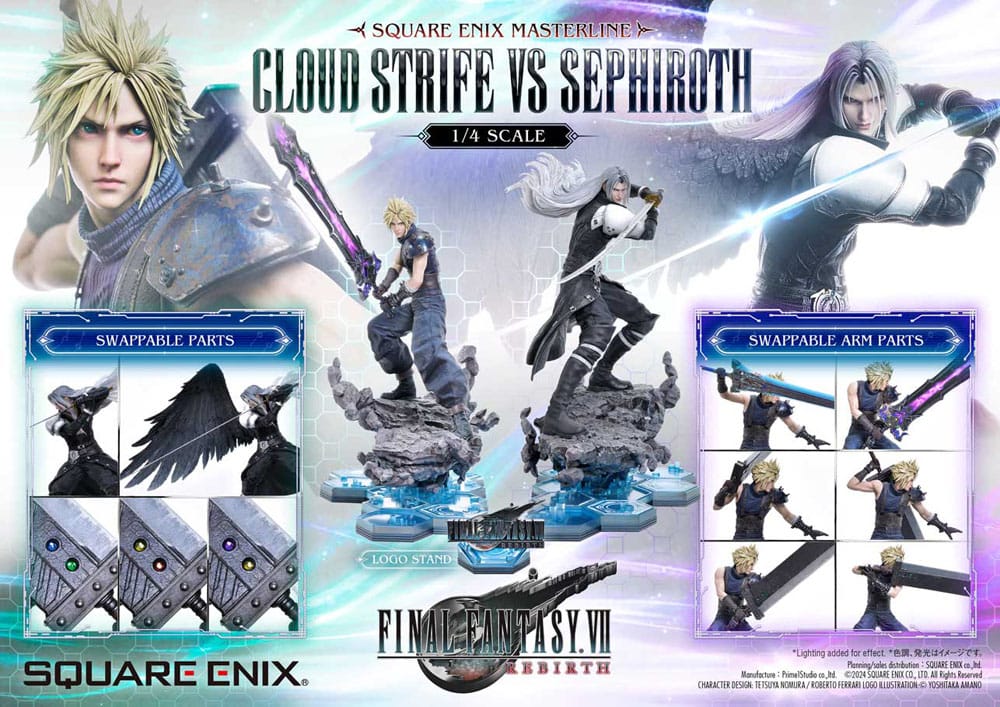 Final Fantasy VII Rebirth Masterline Statuen 2er-Pack 1/4 Cloud Strife vs Sephiroth 69 cm - Preorder - ETA: 25.06.2026