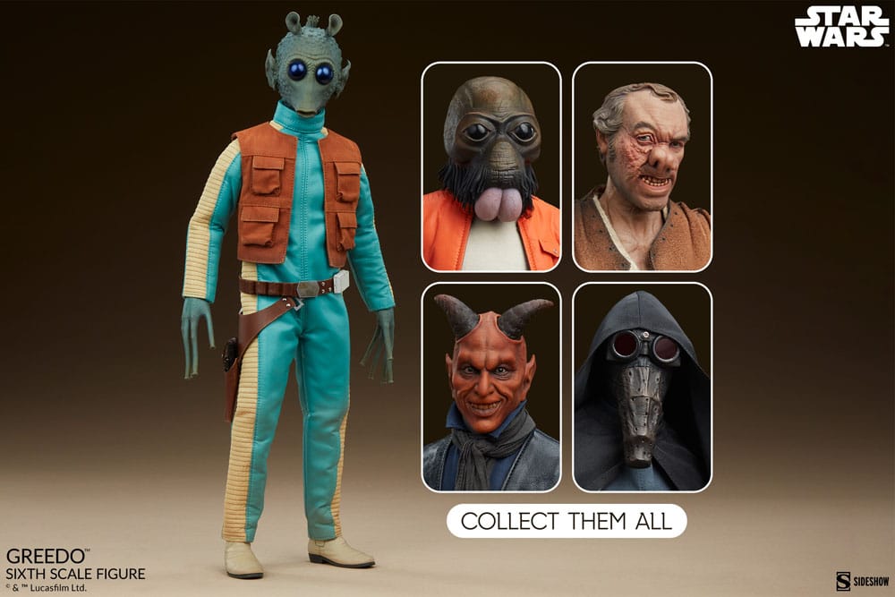Star Wars Scum & Villainy Actionfigur 1/6 Greedo 30 cm - Versand: 5-7 Tage nach Bestellung