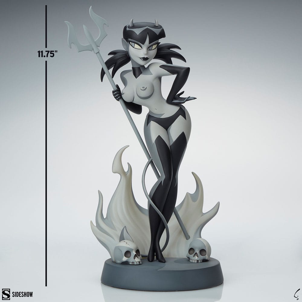Original Artist Series Statue Devil Girl (Black and White Variant) 30 cm - Versand: 5-7 Tage nach Bestellung