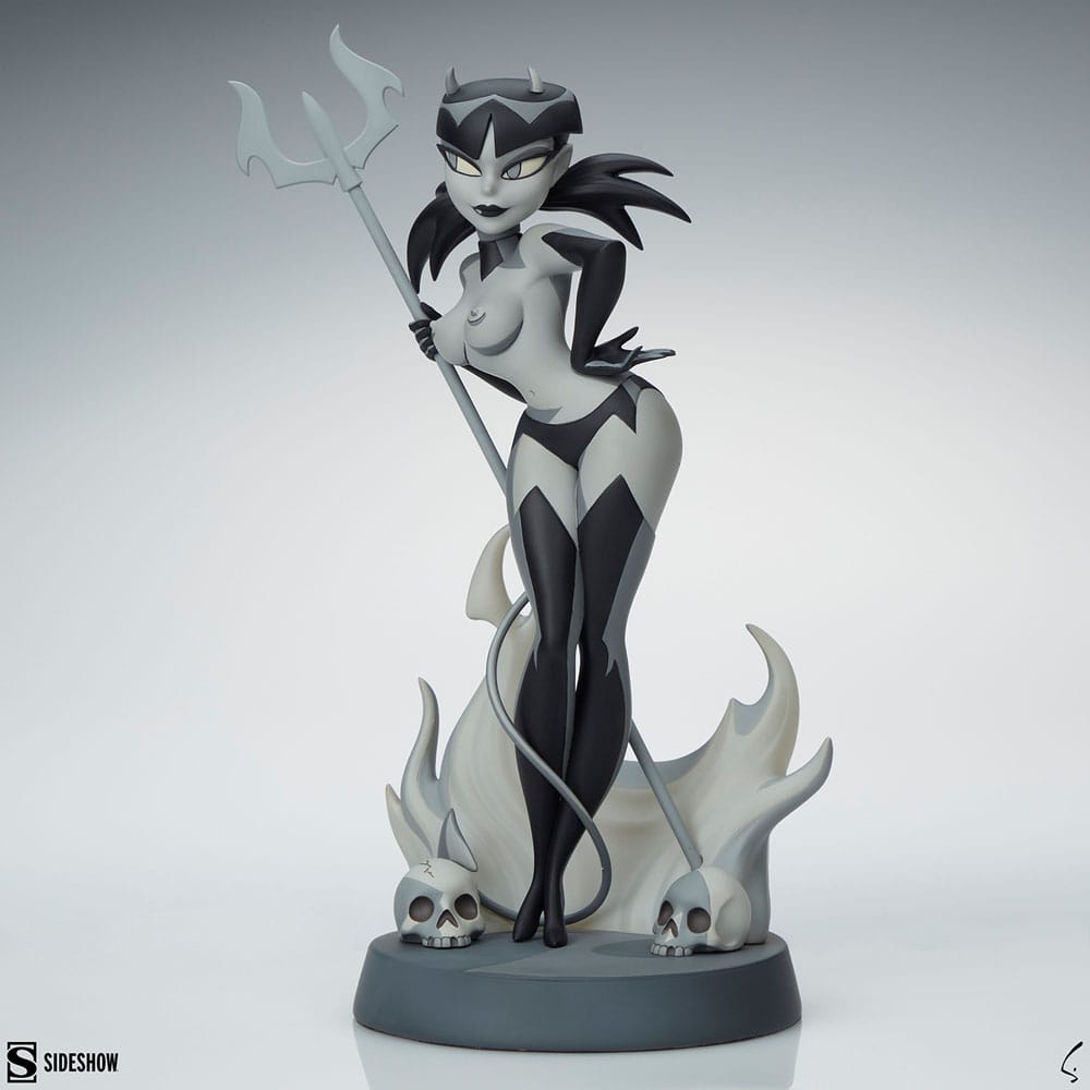 Original Artist Series Statue Devil Girl (Black and White Variant) 30 cm - Versand: 5-7 Tage nach Bestellung