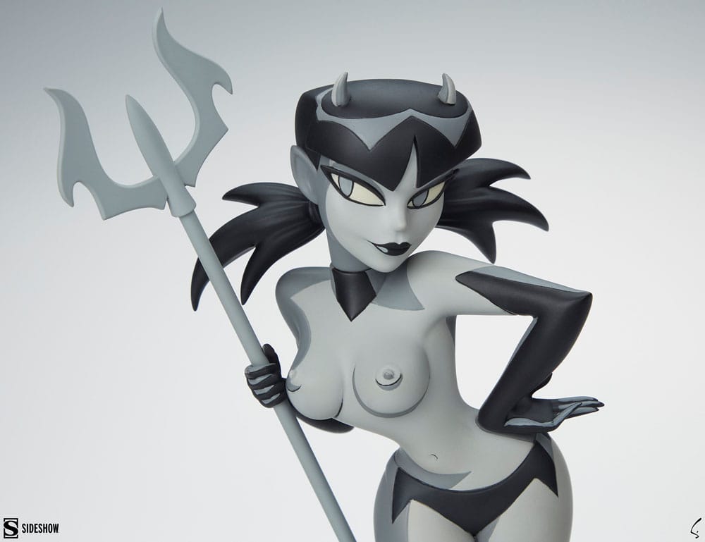 Original Artist Series Statue Devil Girl (Black and White Variant) 30 cm - Versand: 5-7 Tage nach Bestellung