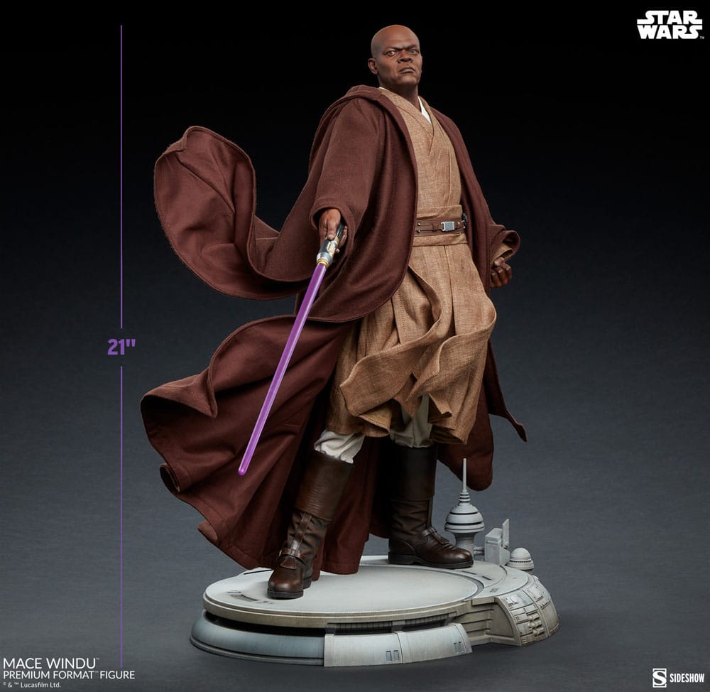 Star Wars Episode III Premium Format Figur Mace Windu 53 cm - Versand: 5-7 Tage nach Bestellung