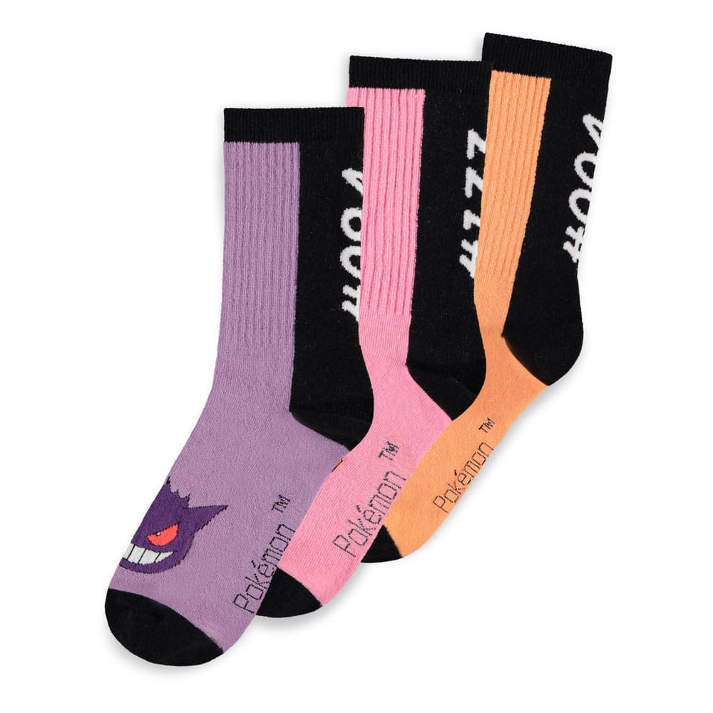 Pokemon Socken 3er-Pack Heads Colormix 35-38 - Preorder - ETA: 13.10.2025