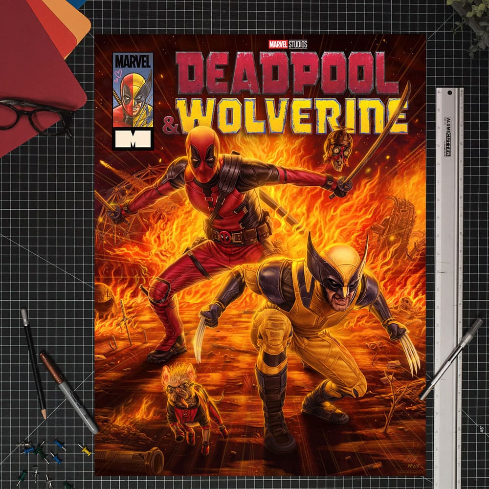 Marvel Kunstdruck Deadpool & Wolverine 46 x 61 cm - ungerahmt - Versand: 5-7 Tage nach Bestellung