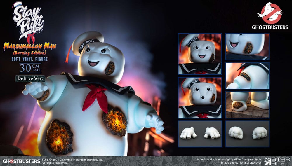 Ghostbusters Soft Vinyl Statue Stay Puft Marshmallow Man Burnign Edition Deluxe Version 30 cm - Versand: 5-7 Tage nach Bestellung