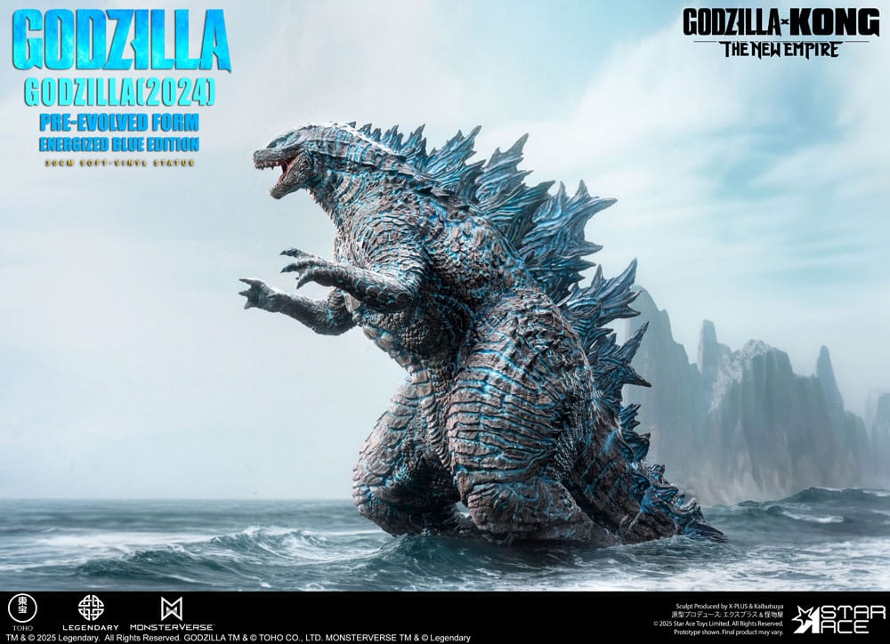 Godzilla vs. Kong: The New Empire Soft Vinyl Statue Godzilla (2024) Evolved Blue Edition 28 cm - Preorder - ETA: 25.02.2026