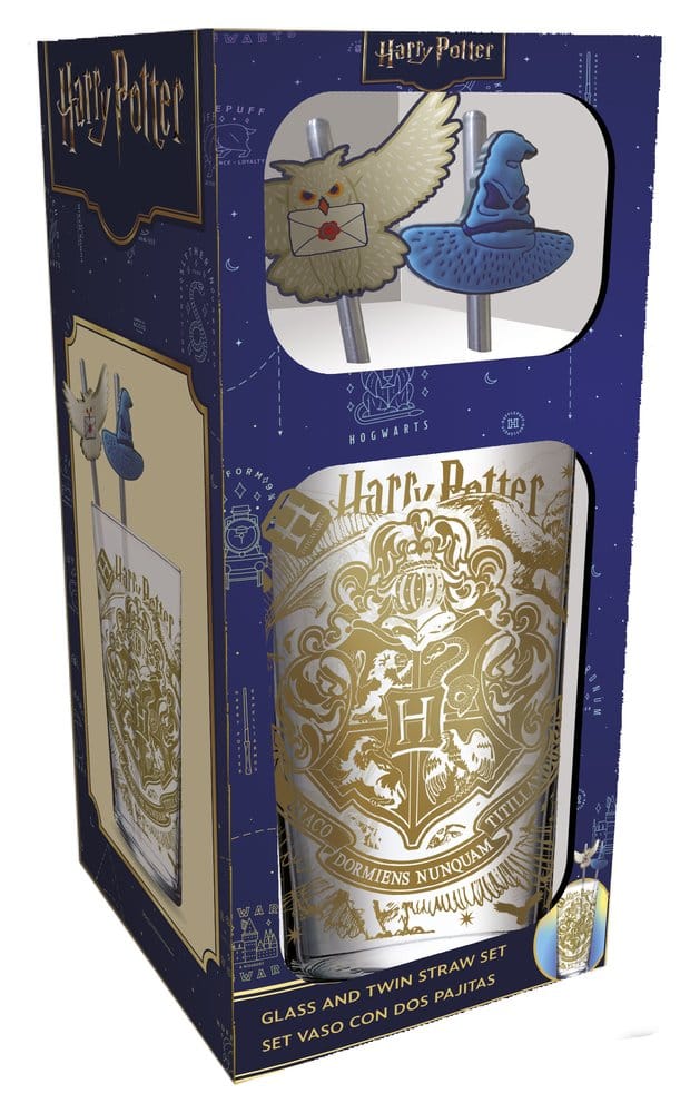 Harry Potter Glas Tumbler mit Trinkhalmen Magic & Mayhem 485 ml - Preorder - ETA: 19.09.2026