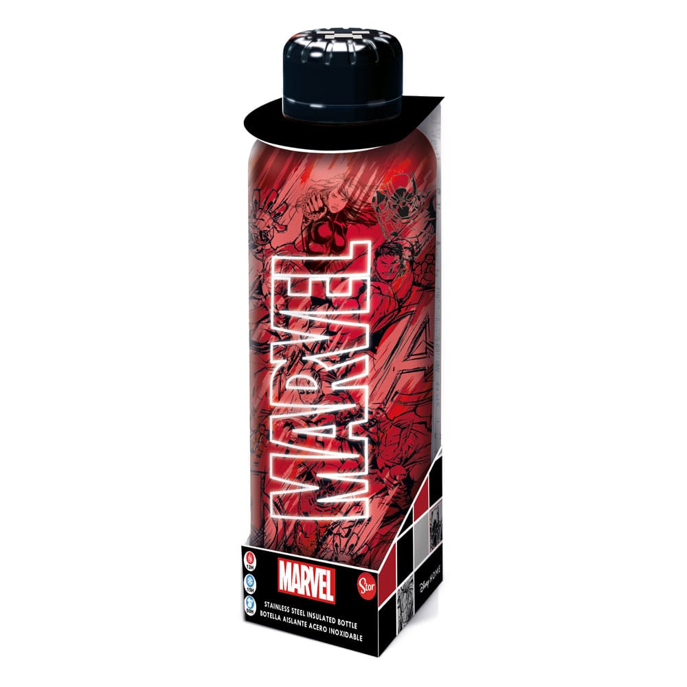 Marvel Edelstahl-Trinkflasche Marvel Pattern - Versand: 7 Tage nach Bestellung