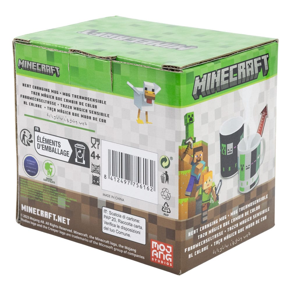 Minecraft Tasse mit Thermoeffekt Squared Pattern 325 ml - Versand: 5-7 Tage nach Bestellung