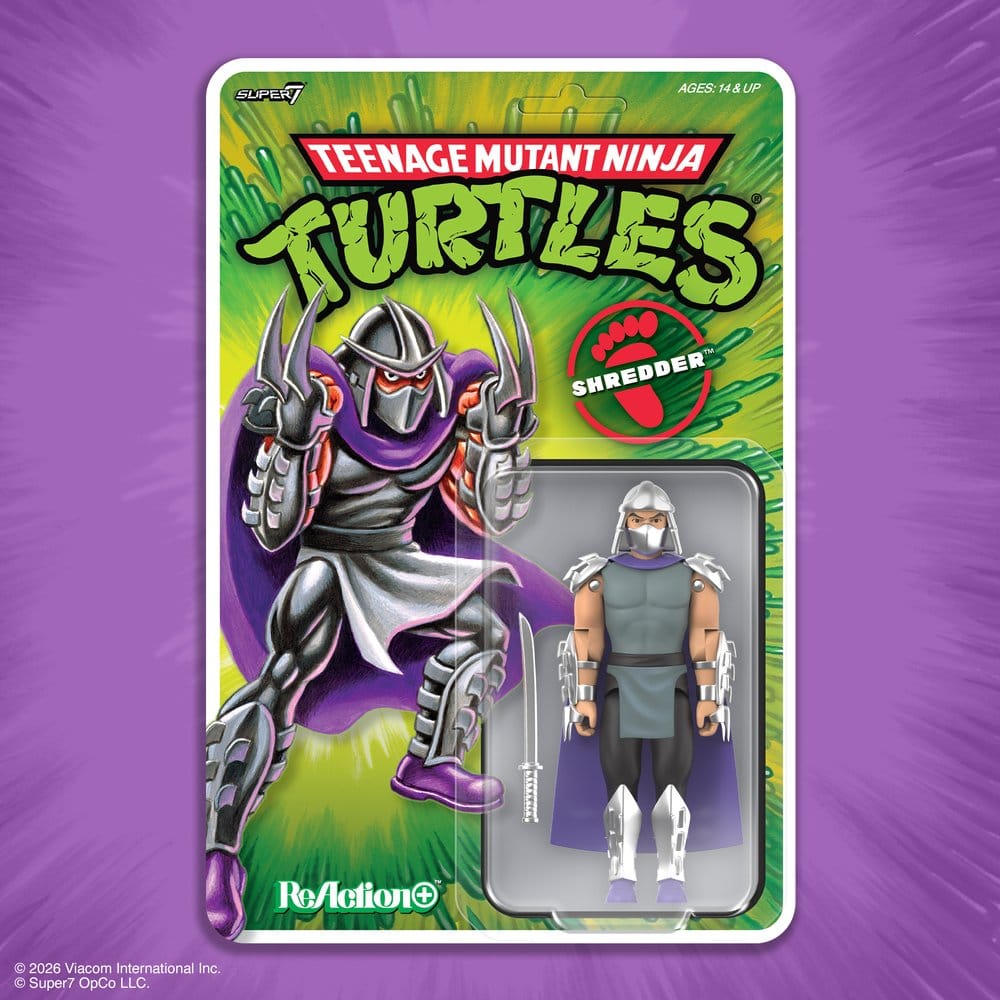 Teenage Mutant Ninja Turtles ReAction+ Actionfigur Wave 01 Shredder - Preorder - ETA: 28.09.2026