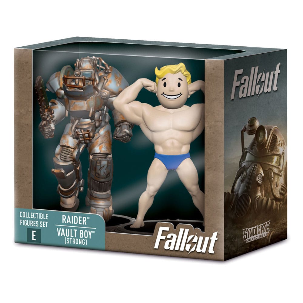 Fallout Minifiguren 2er-Pack Set E Raider & Vault Boy (Strong) 7 cm - Versand: 5-7 Tage nach Bestellung