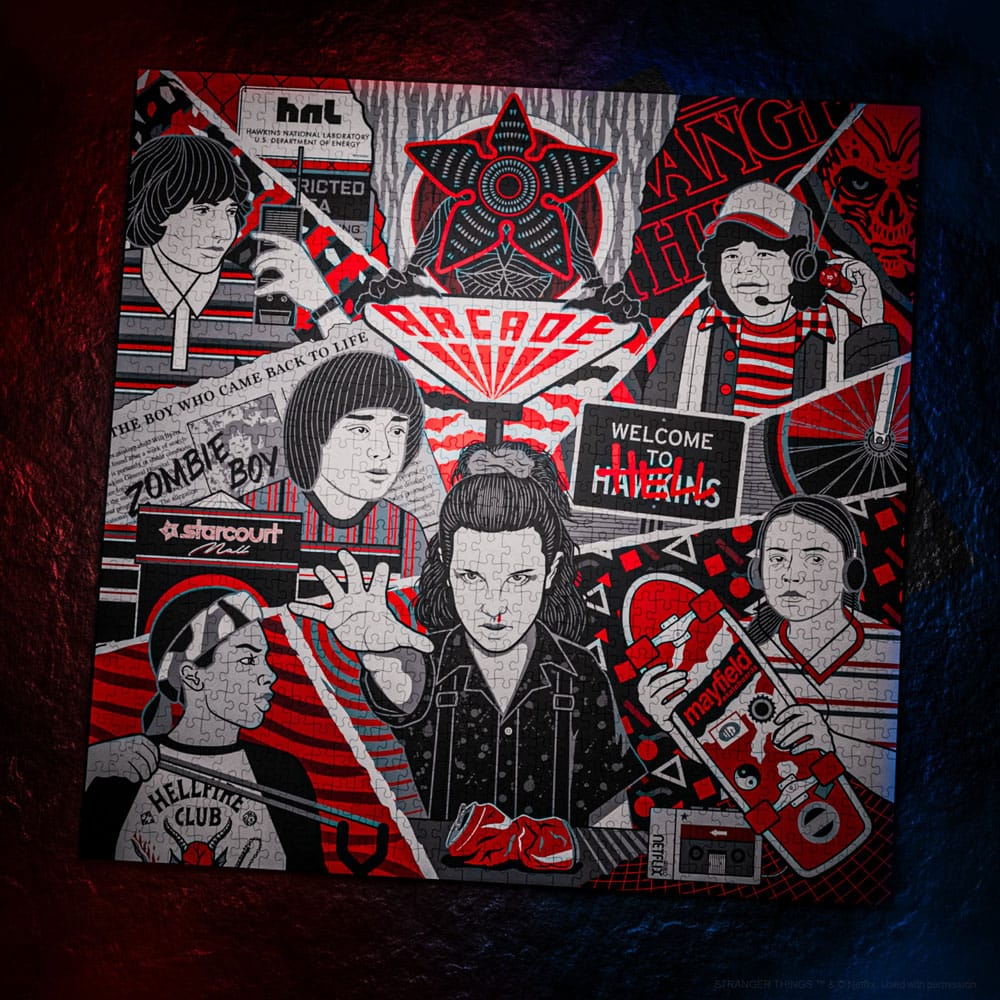 Stranger Things Multi-Dimensionales Puzzle (1000 Teile) - Versand: 5-7 Tage nach Bestellung