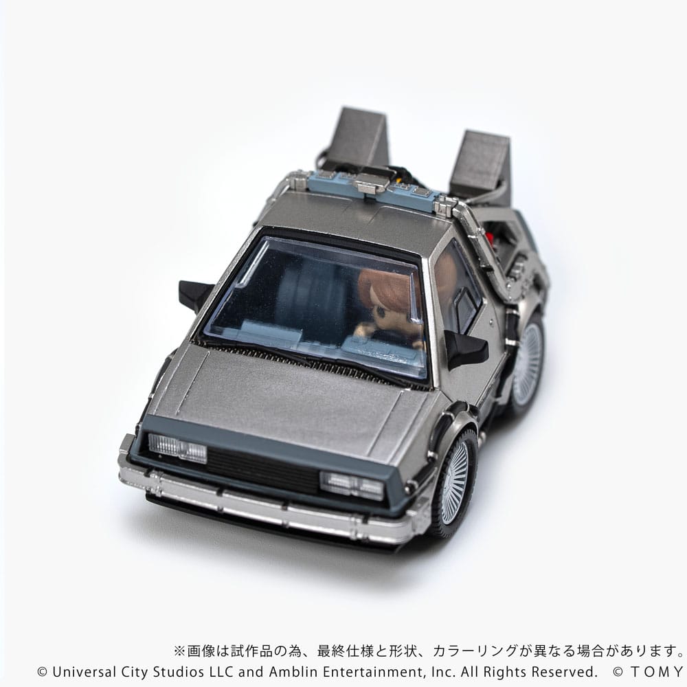 Zurück in die Zukunft Q-Village Fahrzeug mit Minifiguren Time Machine 9 cm - Preorder - ETA: 25.05.2026