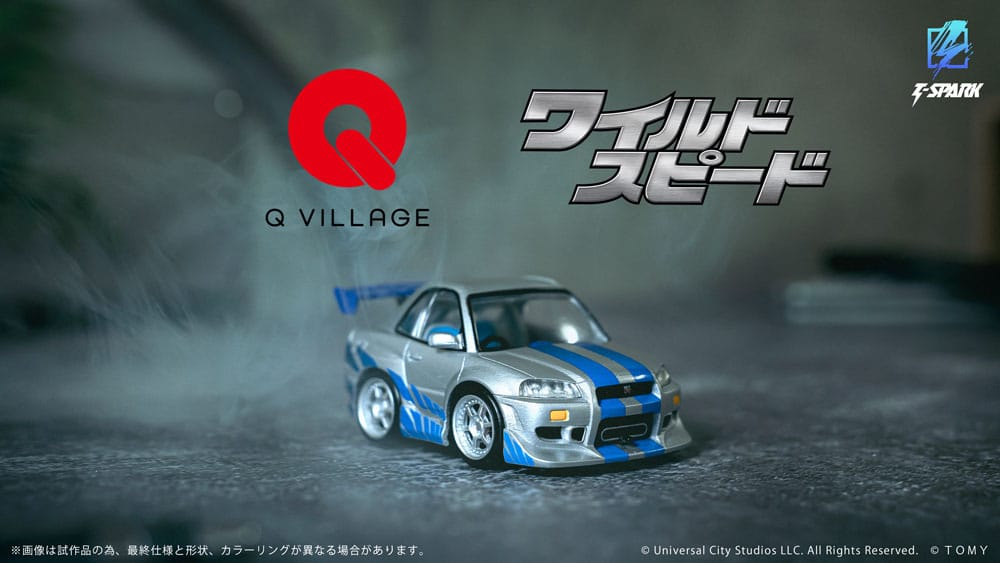 Fast & Furious Q-Village Fahrzeug mit Minifigur Nissan Skyline GT-R (R34) 9 cm - Preorder - ETA: 25.05.2026