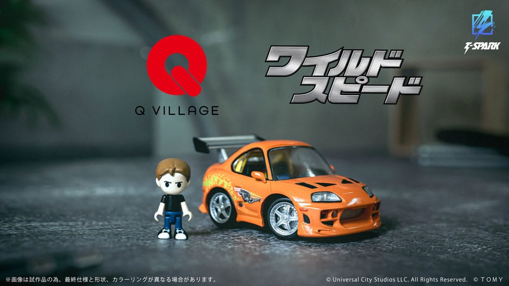 Fast & Furious Q-Village Fahrzeug mit Minifigur Toyota Supra JZA80 9 cm - Preorder - ETA: 25.05.2026