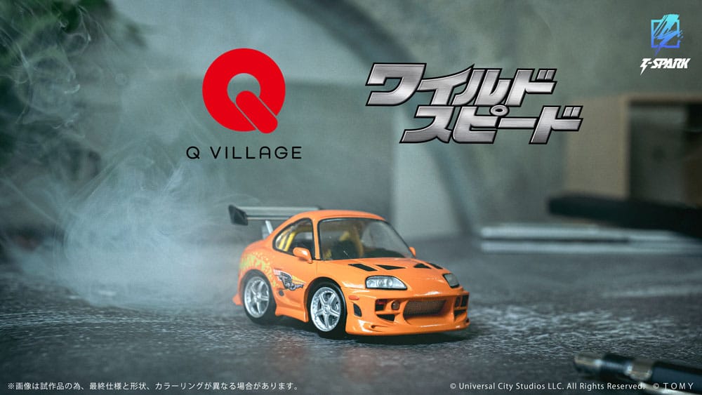 Fast & Furious Q-Village Fahrzeug mit Minifigur Toyota Supra JZA80 9 cm - Preorder - ETA: 25.05.2026