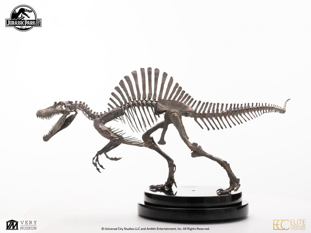 Jurassic Park III ECC Elite Creature Line Statue 1/24 Spinosaurus Skeleton Bronze 27 cm - Versand: 5-7 Tage nach Bestellung
