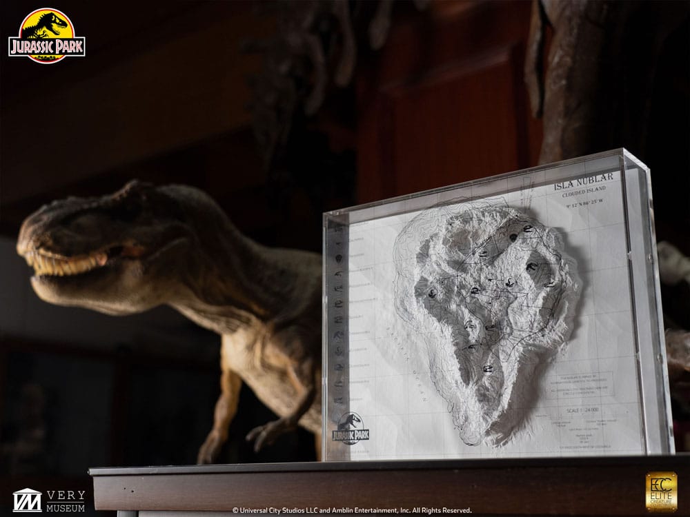 Jurassic Park Topographische Karte Isla Nublar - Preorder - ETA: 25.02.2026