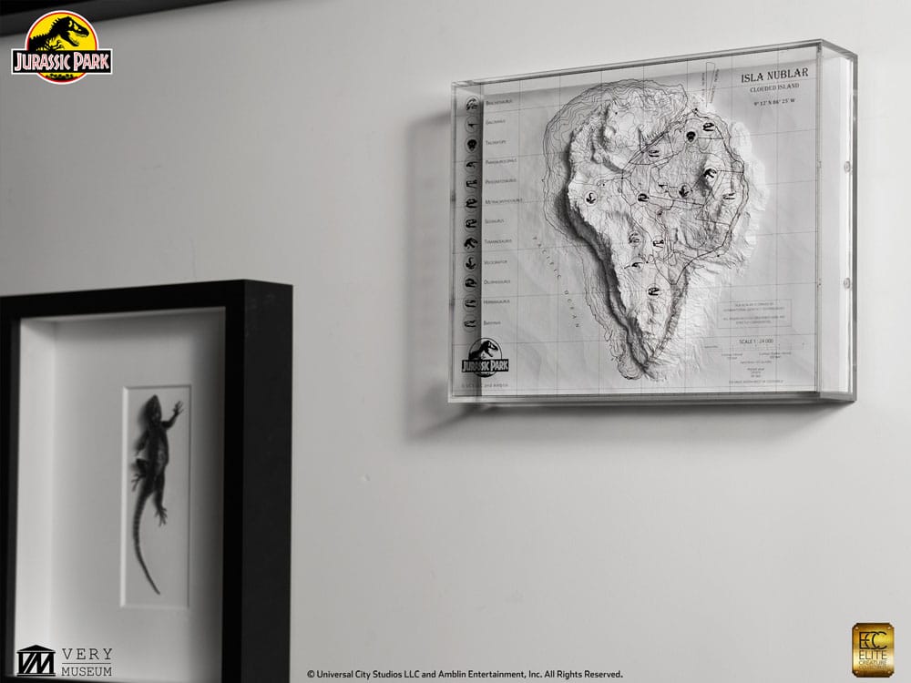 Jurassic Park Topographische Karte Isla Nublar - Preorder - ETA: 25.02.2026
