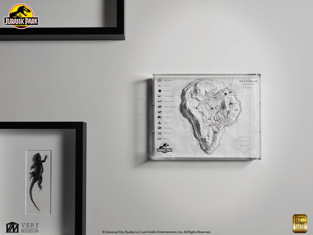Jurassic Park Topographische Karte Isla Nublar - Preorder - ETA: 25.02.2026
