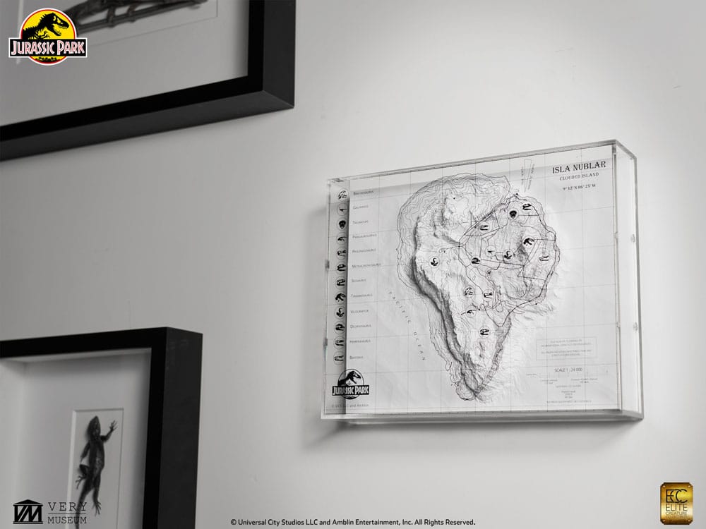 Jurassic Park Topographische Karte Isla Nublar - Preorder - ETA: 25.02.2026