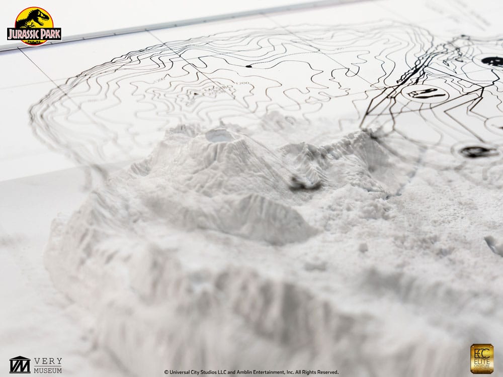 Jurassic Park Topographische Karte Isla Nublar - Preorder - ETA: 25.02.2026