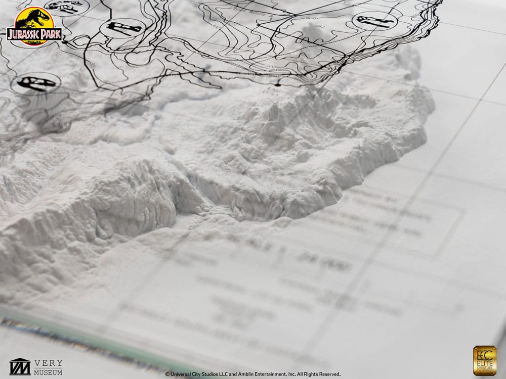 Jurassic Park Topographische Karte Isla Nublar - Preorder - ETA: 25.02.2026