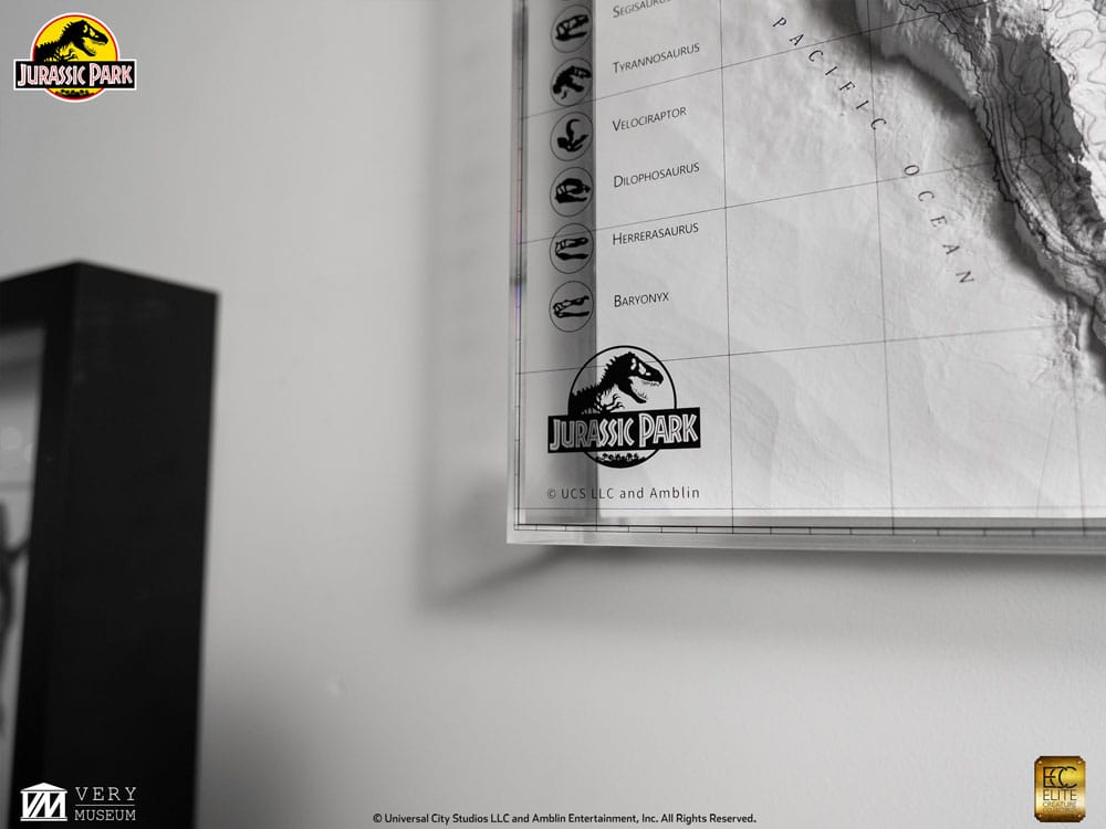 Jurassic Park Topographische Karte Isla Nublar - Preorder - ETA: 25.02.2026
