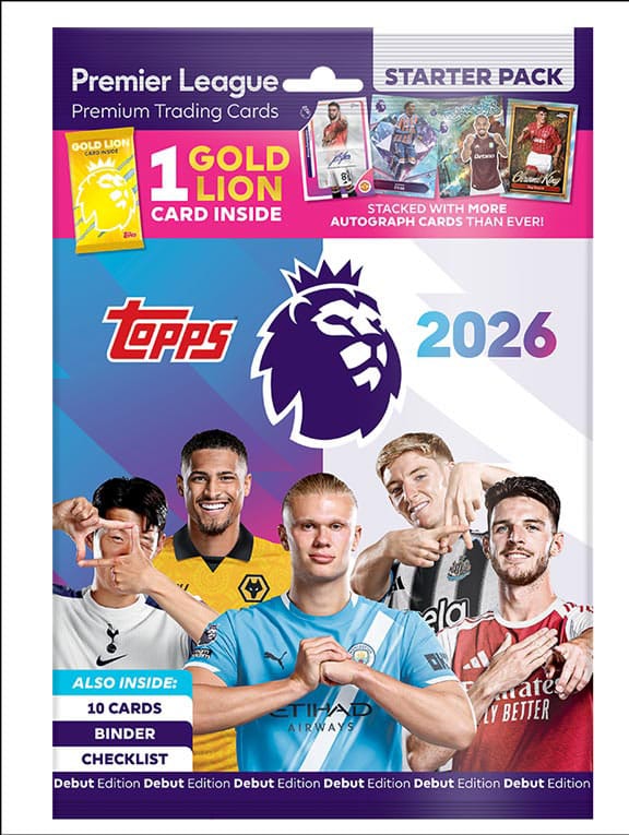 Premier League 2025/26 Trading Cards Starter Pack - Versand: 7 Tage nach Bestellung