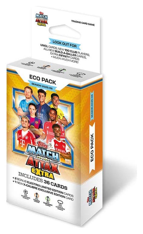 UEFA Champions League Match Attax Extra Trading Cards 2025/26 Eco Pack - Versand: 7 Tage nach Bestellung