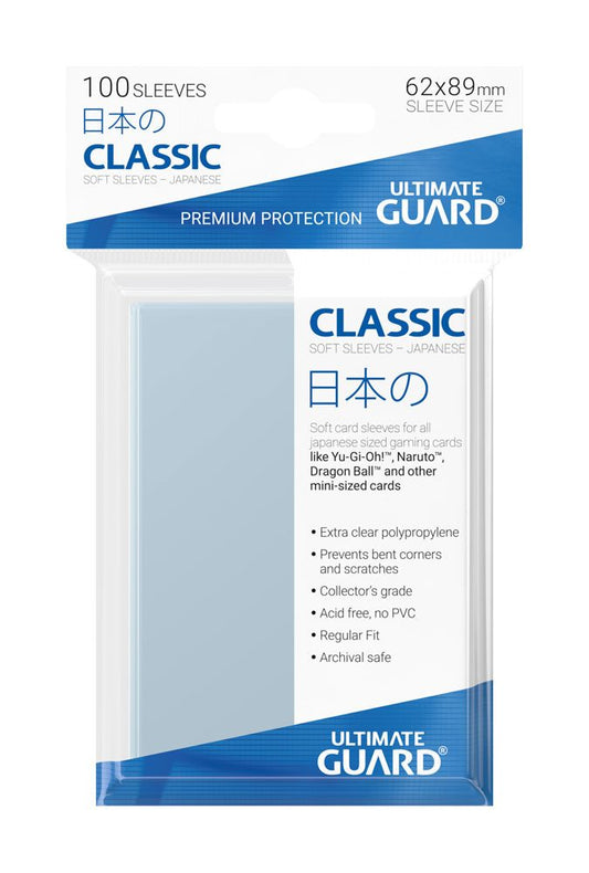 Ultimate Guard Classic Soft Sleeves Japanische Größe Transparent (100) - Versand: 5-7 Tage nach Bestellung