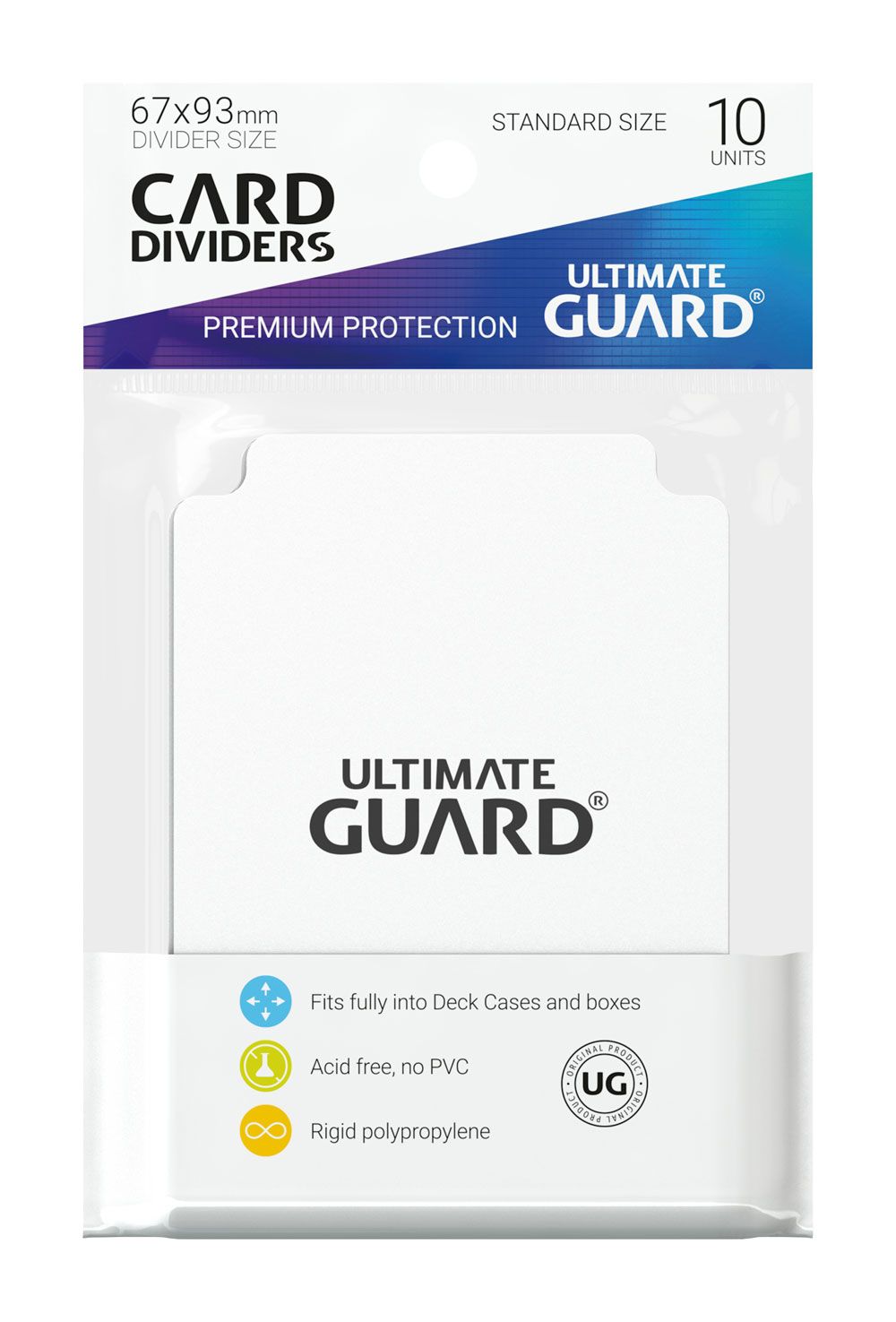 Ultimate Guard Card Dividers Standardgröße Weiß (10) - Versand: 5-7 Tage nach Bestellung