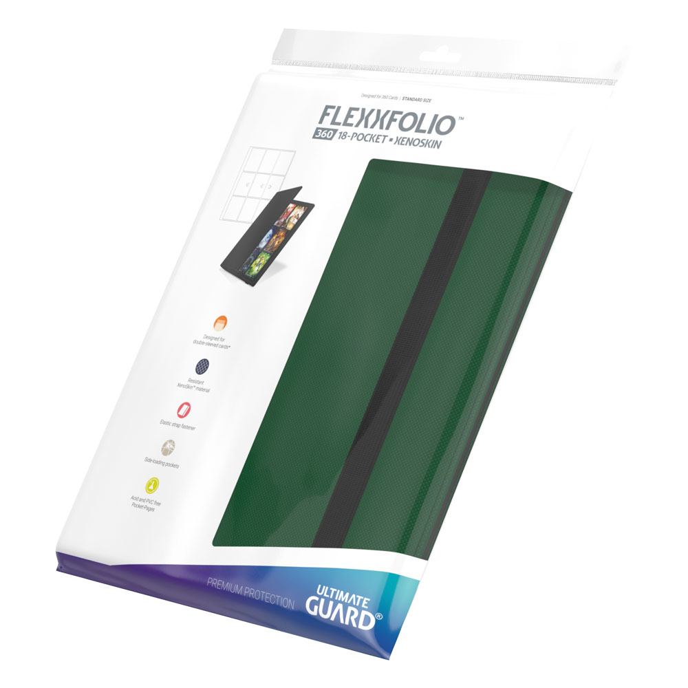 Ultimate Guard Flexxfolio 360 - 18-Pocket XenoSkin Grün - Versand: 5-7 Tage nach Bestellung