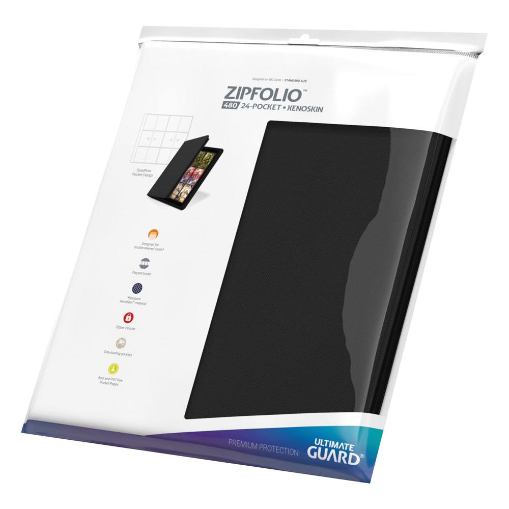 Ultimate Guard Zipfolio 480 - 24-Pocket XenoSkin (Quadrow) - Schwarz - Versand: 5-7 Tage nach Bestellung