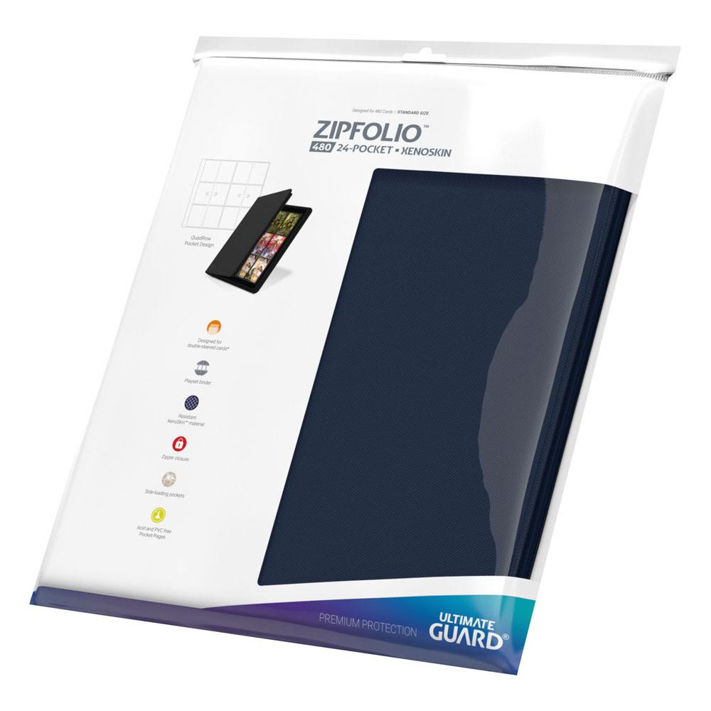 Ultimate Guard Zipfolio 480 - 24-Pocket XenoSkin (Quadrow) - Blau - Preorder - ETA: 11.12.2025
