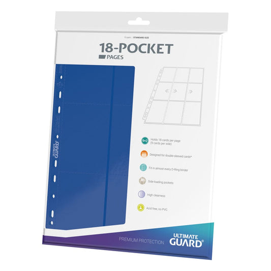 Ultimate Guard 18-Pocket Pages Side-Loading Blau (10) - Versand: 5-7 Tage nach Bestellung