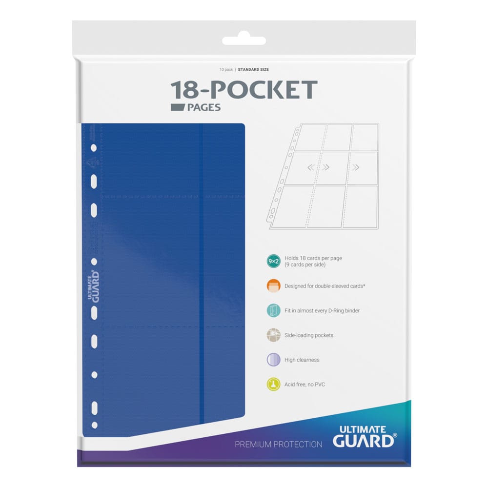 Ultimate Guard 18-Pocket Pages Side-Loading Blau (10) - Versand: 5-7 Tage nach Bestellung