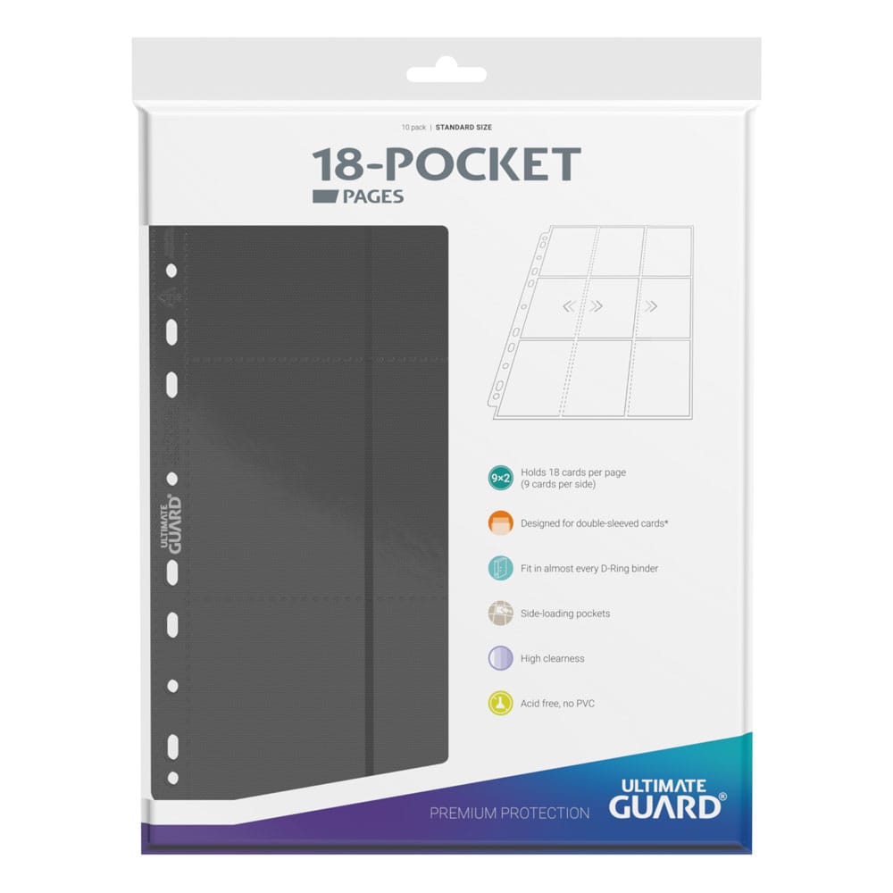 Ultimate Guard 18-Pocket Pages Side-Loading Grau (10) - Versand: 5-7 Tage nach Bestellung