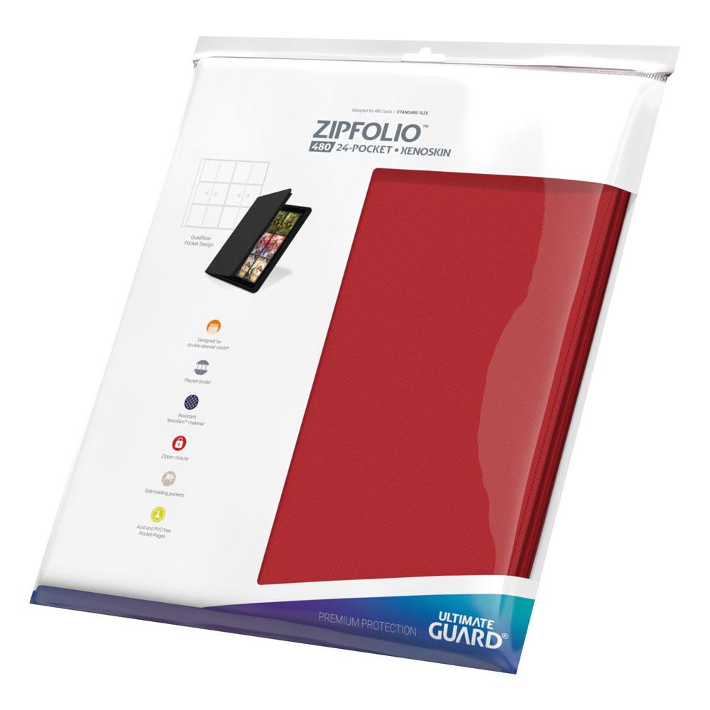 Ultimate Guard Zipfolio 480 - 24-Pocket XenoSkin (Quadrow) - Rot - Versand: 5-7 Tage nach Bestellung