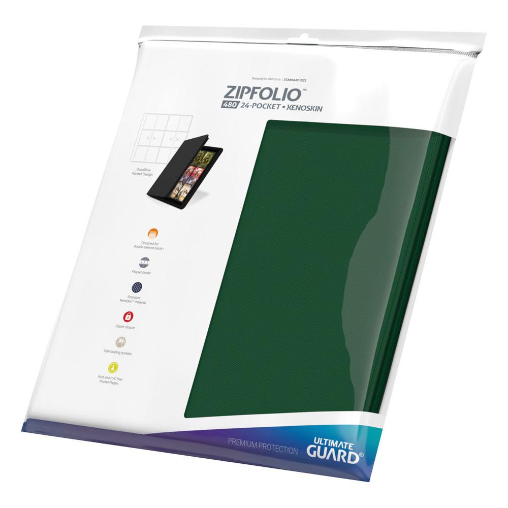 Ultimate Guard Zipfolio 480 - 24-Pocket XenoSkin (Quadrow) - Grün - Versand: 5-7 Tage nach Bestellung