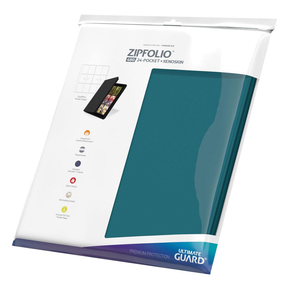 Ultimate Guard Zipfolio 480 - 24-Pocket XenoSkin (Quadrow) - Petrolblau - Versand: 5-7 Tage nach Bestellung