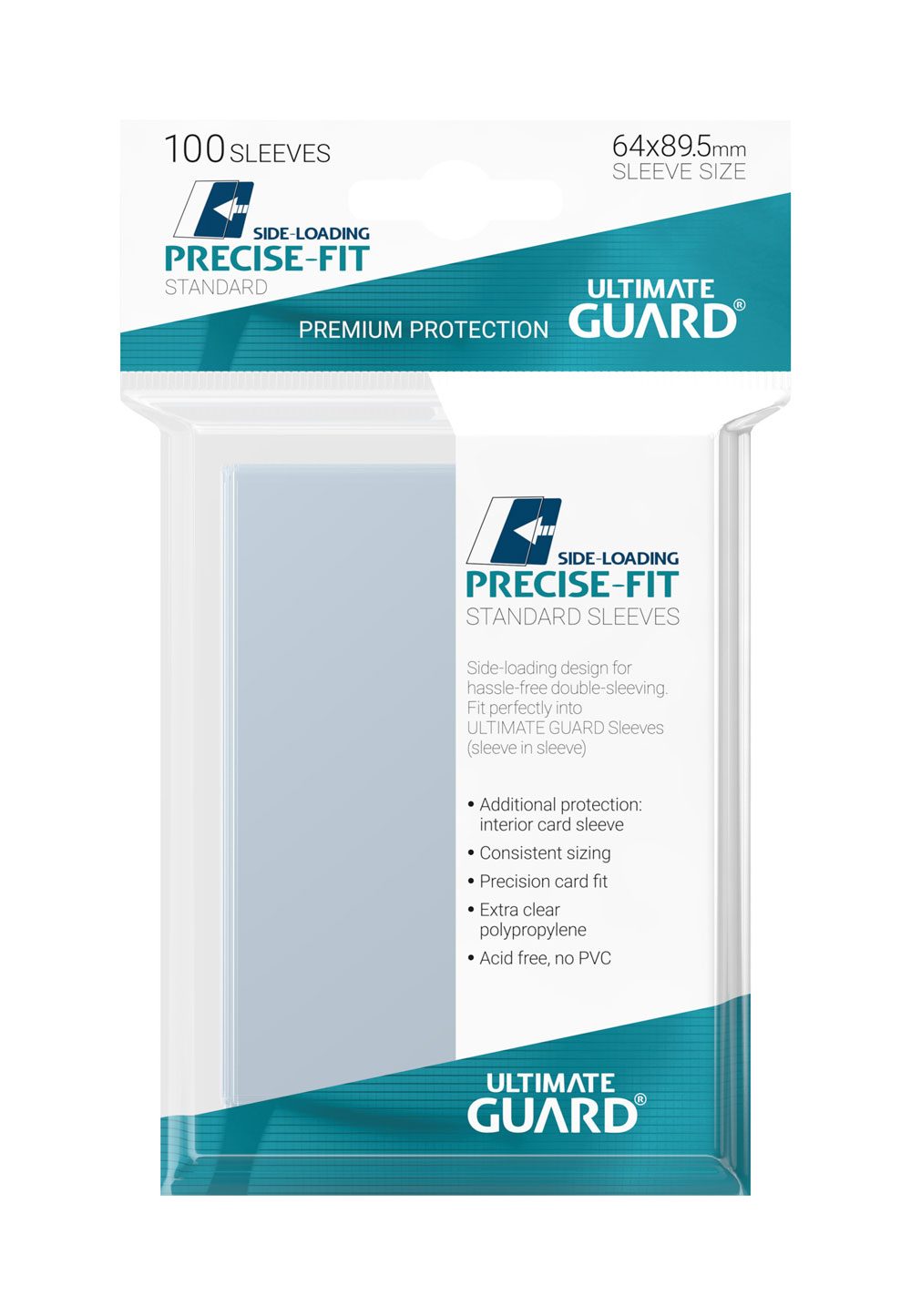Ultimate Guard Precise-Fit Sleeves Side-Loading Standardgröße Transparent (100) - Versand: 5-7 Tage nach Bestellung