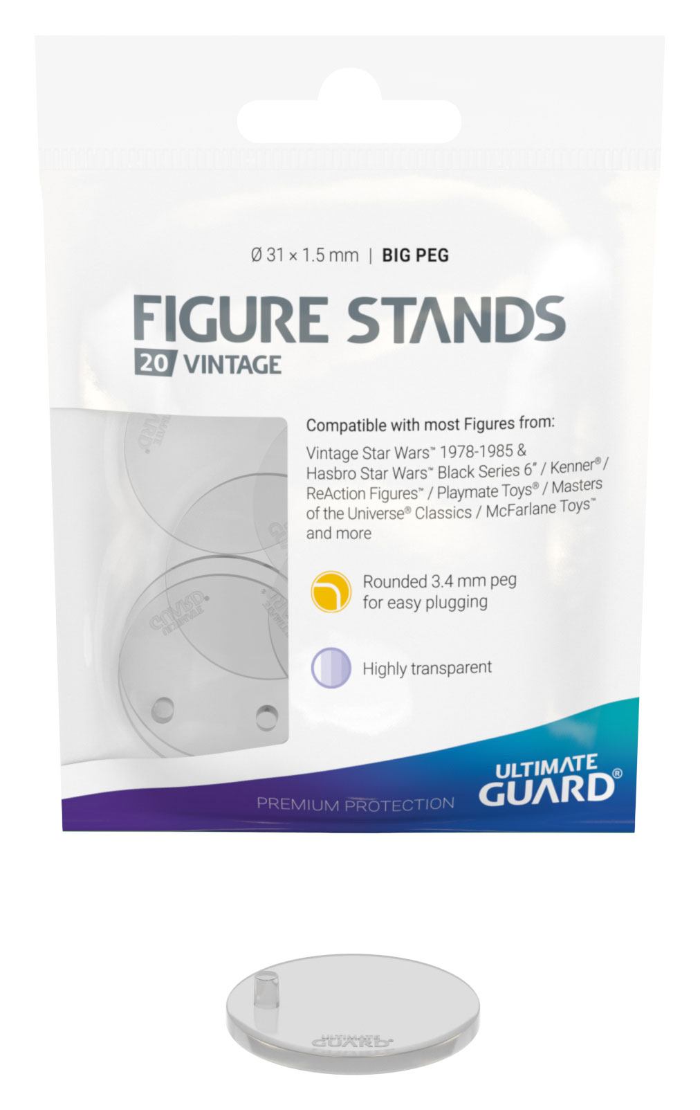 Ultimate Guard Figure Stands Big Peg Vintage (20 Stück) - Versand: 5-7 Tage nach Bestellung